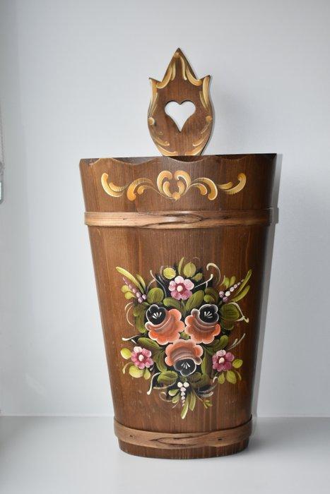 Decoratief ornament - paraplubak met handgeschilderde, Antiek en Kunst, Curiosa en Brocante