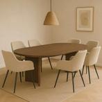 Mangohouten Eettafel Eilis 260x120 cm Walnoot, Huis en Inrichting, Tafels | Eettafels, Verzenden, Nieuw, Industriële meubels, Overige vormen