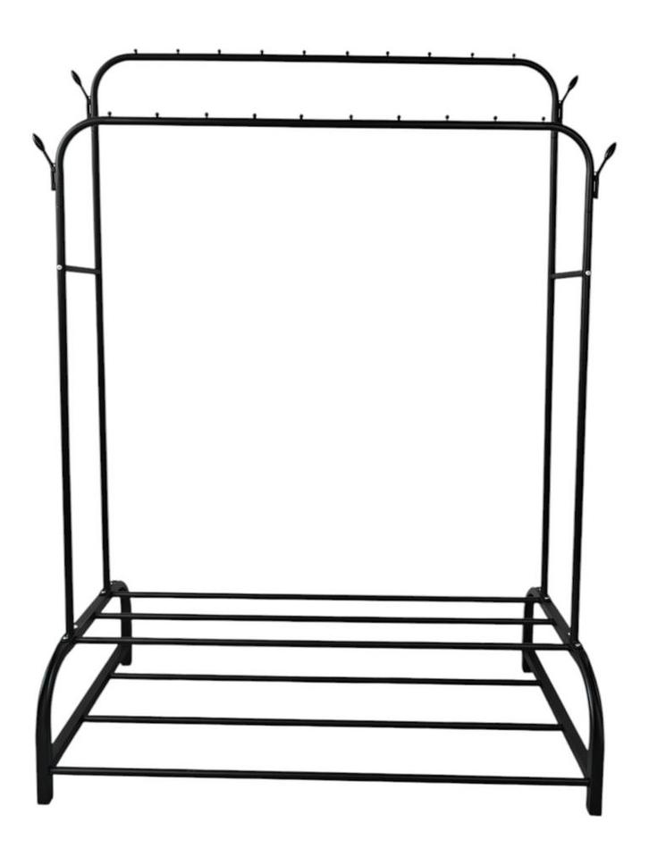 Lendo Online Kledingrek 110x55x160 cm Zwart met Haken, Vêtements | Femmes, Portants à vêtements, Envoi