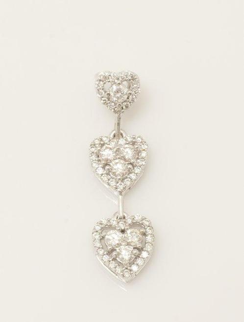 Pendentif - 18 carats Or blanc -  0.65ct. tw. Diamant, Handtassen en Accessoires, Antieke sieraden