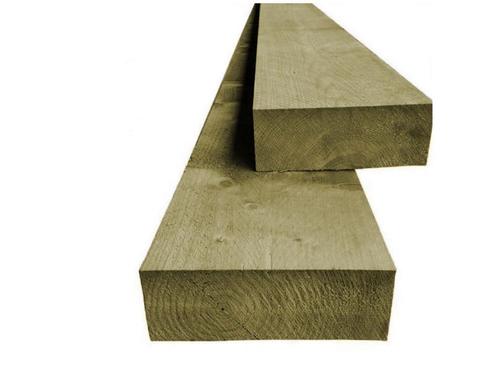 ME-vuren houten balk ±75x225mm ruw gedroogd geïmpregneerd, Bricolage & Construction, Bois & Planches, Enlèvement ou Envoi