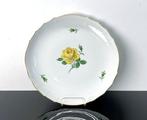 Meissen - Schaal - Gelbe Rose D:28cm - Porselein, Antiquités & Art, Antiquités | Meubles | Tables