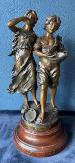 Moreau L. & F. - sculptuur, Remerciements - 44 cm - Zamak, Antiek en Kunst