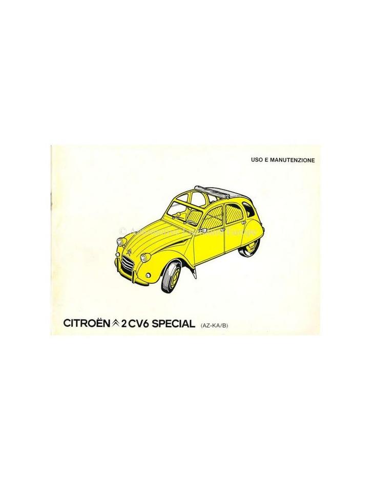 1985 CITROEN 2CV6 SPECIAL INSTRUCTIEBOEKJE ITALIAANS, Auto diversen, Handleidingen en Instructieboekjes