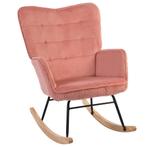Schommelstoel - Comfortabel - Roze, Ophalen of Verzenden, Nieuw, Stof, Modern