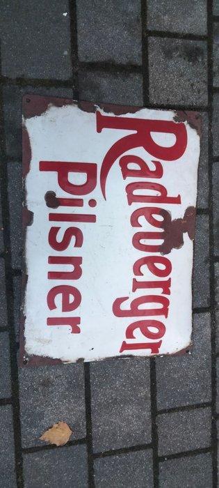 Radeberger - Emaille bord - Emaille, Antiek en Kunst, Antiek | Wandborden en Tegels