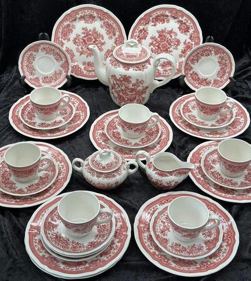 Koffieservies - Villeroy & Boch Fasan– mit klassischem rotem, Antiek en Kunst, Antiek | Meubels | Tafels