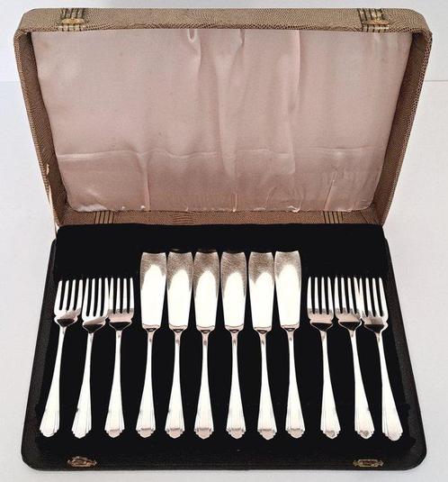 Dixon - Visbestekset voor 6 personen (12) - Art Deco, Antiek en Kunst, Kunst | Designobjecten