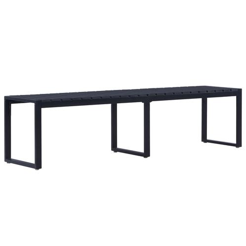 vidaXL Tuinbank 180 cm PS-plaat zwart, Tuin en Terras, Tuinsets en Loungesets, Nieuw, Verzenden