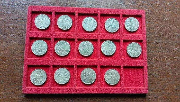 België. 500 Francs 1980 14 x 150th Anniversary of, Postzegels en Munten, Munten | Nederland