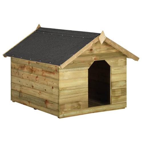 Hondenhok met opklapbaar dak geïmpregneerd grenenhout, Animaux & Accessoires, Maisons pour chiens, Envoi