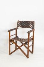 Stoel - Safari - Leder, Mahonie - Set van opvouwbare