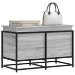 vidaXL Opbergbox met deksel 80x40x51,5 cm bewerkt hout grijs, Verzenden, Nieuw