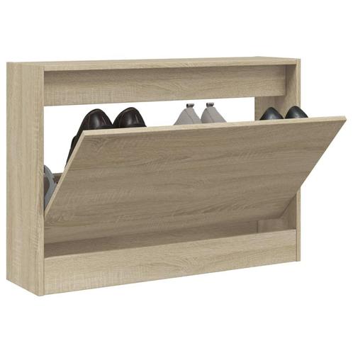vidaXL Schoenenkast 80x21x57 cm bewerkt hout sonoma, Huis en Inrichting, Kasten | Schoenenkasten, Nieuw, Verzenden