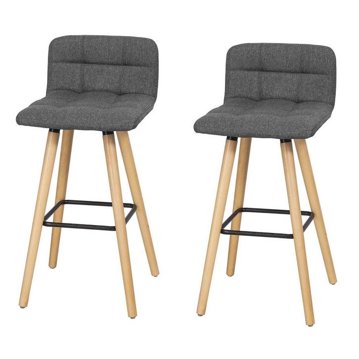 Tweedekans | SoBuy set van 2 Barkrukken - Met Rugkruk -, Huis en Inrichting, Stoelen, Ophalen of Verzenden