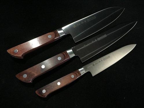 MASAMUNE / Set of 3 /  GYUTO  PETTY  SANTOKU -, Antiek en Kunst, Antiek | Keukengerei