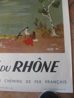 Yves Brayer - SNCF - VALLÉE DU RHÔNE 1954 - Années 1950, Antiquités & Art, Art | Dessins & Photographie