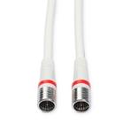 Coax kabel Ziggo - Technetix - 1.5 meter (F connector, Wit), Informatique & Logiciels, Pc & Câble réseau, Verzenden