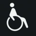 2-pièces Hager Berker Square Foil With Wheelchair Symbol For, Verzenden