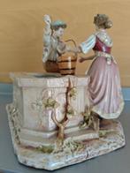 Capodimonte - Miniatuur figuur - Couple au puits - Porselein