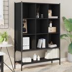 vidaXL Boekenkast 102x30x141,5 cm bewerkt hout zwart, Verzenden, Nieuw