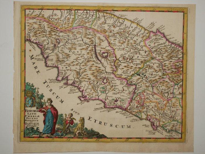 Italië - Centraal Italië; Cluver - Etruriae Latii Umbriae, Livres, Atlas & Cartes géographiques