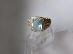 Zilver, Topaz - Ring - Art Deco-stijl