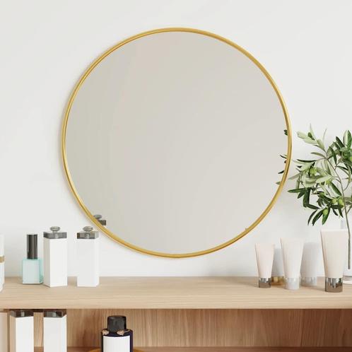 vidaXL Wandspiegel rond Ø40 cm goudkleurig, Huis en Inrichting, Woonaccessoires | Spiegels, Nieuw, Verzenden