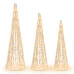 2dekans | Coast Verlichte Kerstkegelbomen Set van 3 –, Ophalen of Verzenden