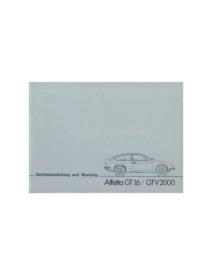 1977 ALFA ROMEO ALFETTA GT / GTV INSTRUCTIEBOEKJE DUITS, Auto diversen, Handleidingen en Instructieboekjes, Ophalen of Verzenden