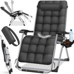 Tuinstoel - Ligstoel - Verstelbaar - Opvouwbaar - Antraciet, Tuin en Terras, Verzenden, Nieuw