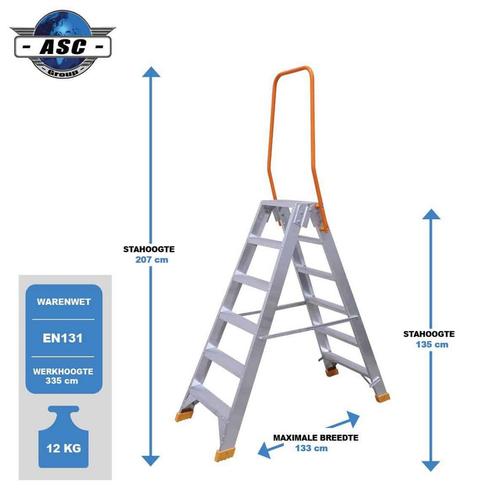 VGS Dubbele trap, Doe-het-zelf en Bouw, Ladders en Trappen, Trap, Nieuw, Verzenden