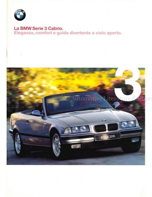 1998 BMW 3 SERIE CABRIOLET BROCHURE ITALIAANS, Livres, Autos | Brochures & Magazines