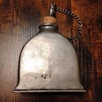 Fles - Tin - Zinnflasche met motief, Antiek en Kunst, Curiosa en Brocante