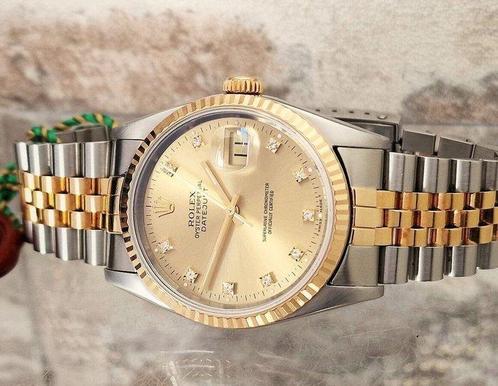 Rolex - Oyster Perpetual Datejust Diamonds - Zonder, Bijoux, Sacs & Beauté, Montres | Hommes