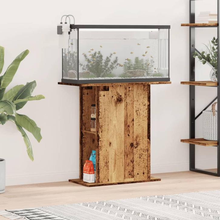 vidaXL Aquariumstandaard Oud Hout 36x75x72,5 cm Bewerkt Hout, Dieren en Toebehoren, Vissen | Aquaria en Toebehoren, Nieuw, Verzenden