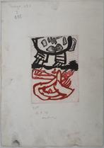 Pierre Alechinsky (1927) - Composition rouge et noir