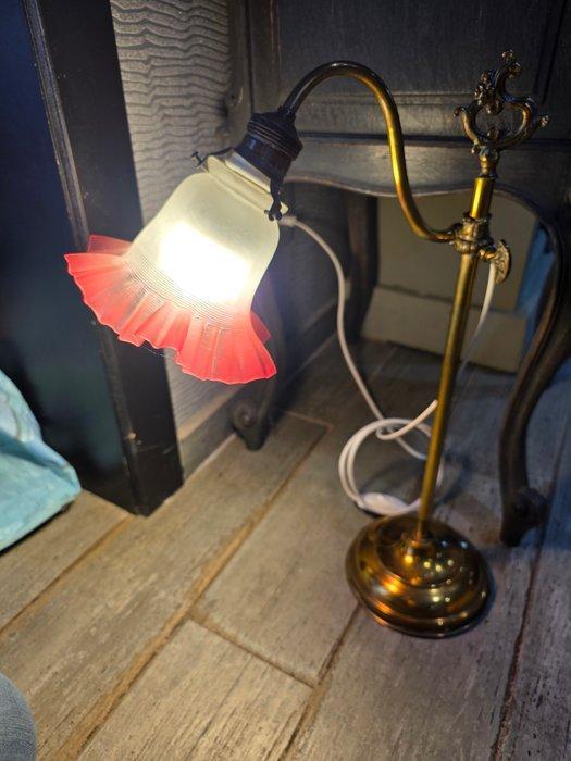 Tafellamp - Messing, Glas, Antiek en Kunst, Curiosa en Brocante