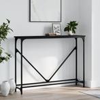 vidaXL Wandtafel 102x22,5x75 cm bewerkt hout zwart, Huis en Inrichting, Tafels | Bijzettafels, Verzenden, Nieuw