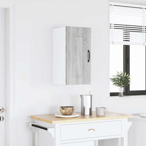 vidaXL Keukenwandkast Kalmar bewerkt hout grijs sonoma eiken, Huis en Inrichting, Kasten | Overige, Nieuw, Verzenden