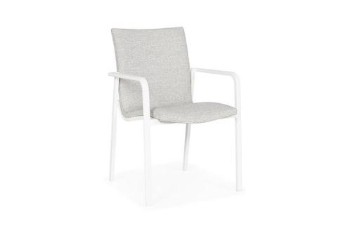 Suns Anzio eetstoel wit / soft grey SALE |, Tuin en Terras, Tuinsets en Loungesets
