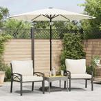 vidaXL Parasol met stalen paal 223x223x213 cm wit, Tuin en Terras, Verzenden, Nieuw