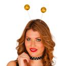 Haarband Bollen Goud Glitter, Verzenden, Nieuw