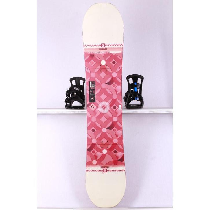 150 dames snowboard SALOMON LIBERTY UNITE, WHITE/pink, woodc, Sport en Fitness, Snowboarden, Verzenden