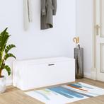 vidaXL Wandschoenenkast 100x35x38 cm bewerkt hout wit, Verzenden, Nieuw