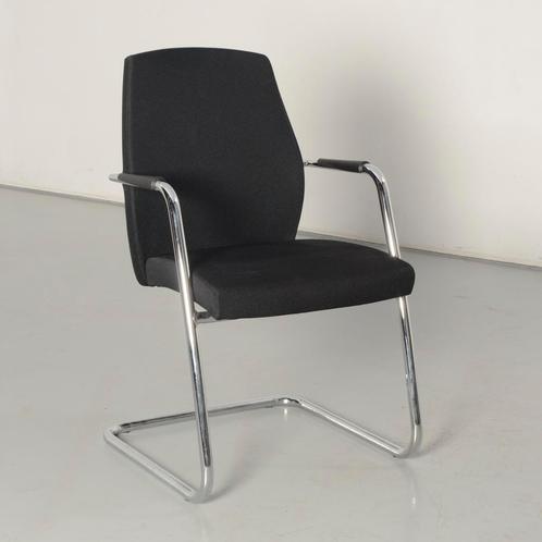 Sitland vergaderstoel, zwart, slede frame, Huis en Inrichting, Stoelen, Gebruikt, Ophalen of Verzenden