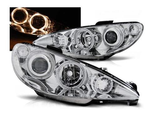 Angel Eyes koplamp Chrome geschikt voor Peugeot 206, Auto-onderdelen, Verlichting, Nieuw, Peugeot, Verzenden