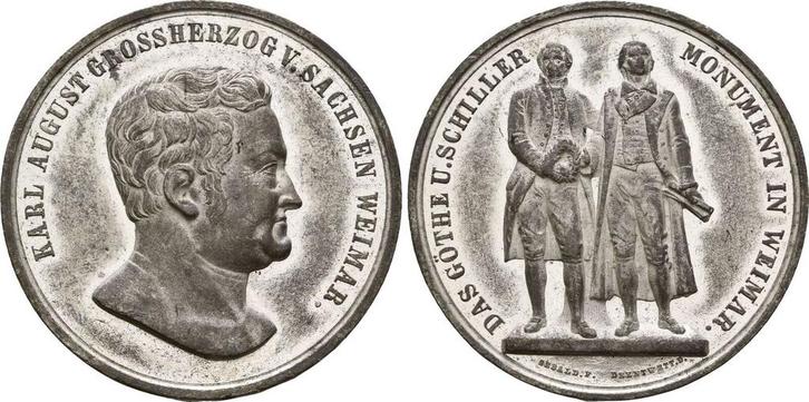 Zinnmedaille von Sebald / Drentwett o J ( 1857 ) Sachsen..., Postzegels en Munten, Penningen en Medailles, Verzenden