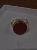 Zonder minimumprijs - Ring Zilver Carneool, Handtassen en Accessoires, Ringen, Nieuw