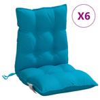Stoelkussens Lichtblauw - 6 stuks | Retour Deal | -40%, Verzenden, Nieuw
